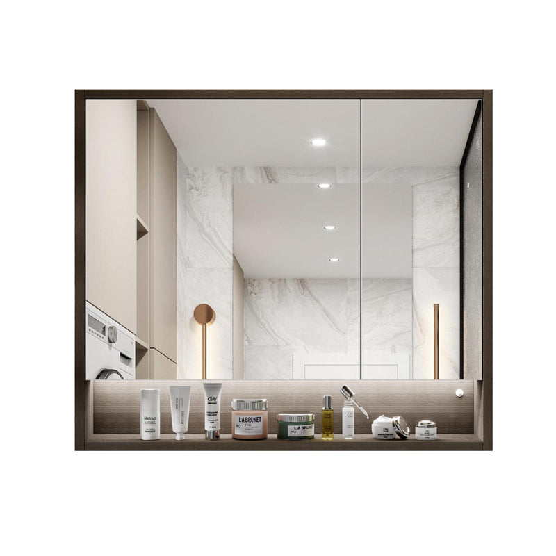 BaoBao 30 in x 26 in Bathroom Wall Mounted Medicine Cabinets with Light Mirror